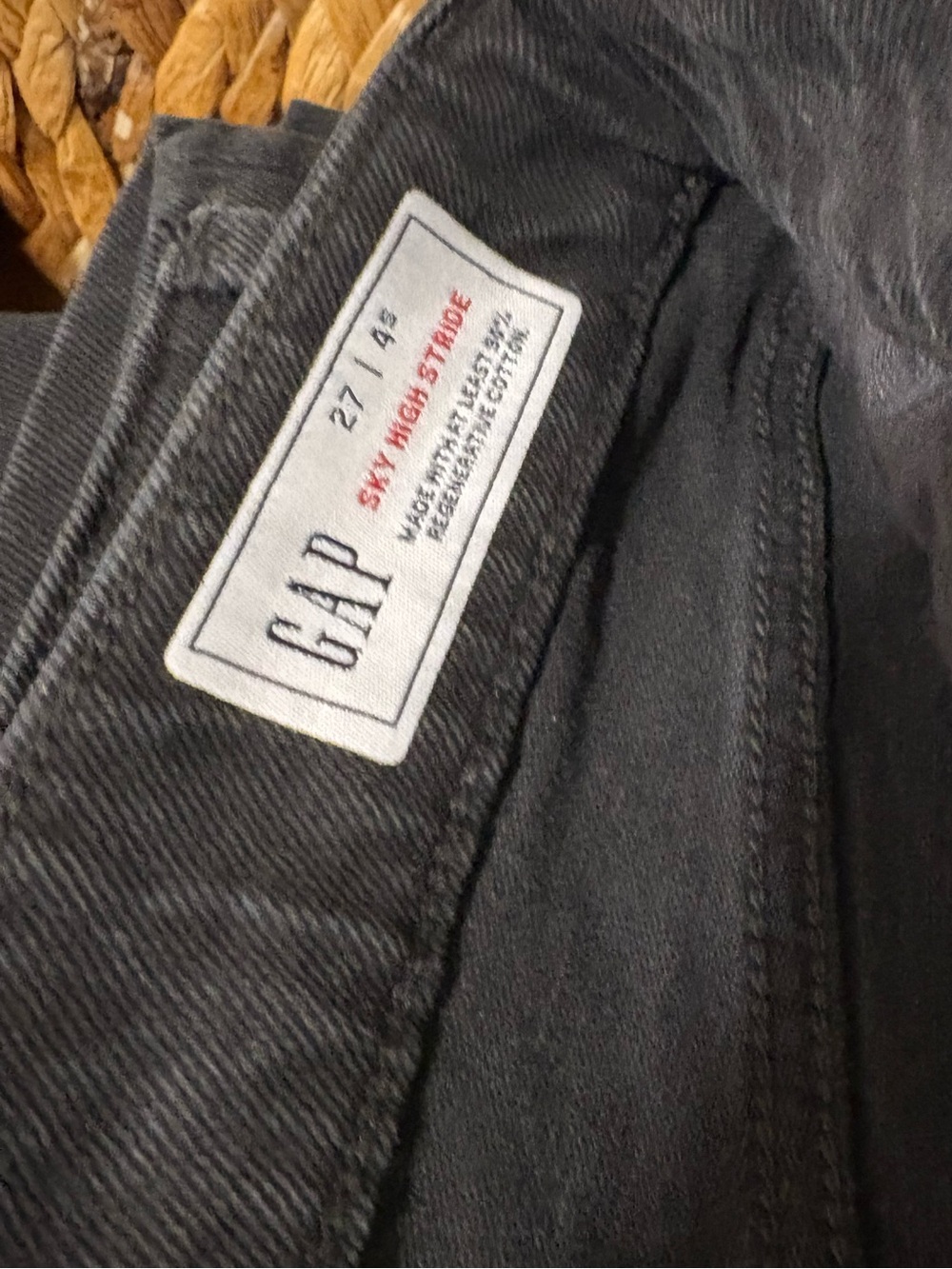Gap High Rise Stride Jeans Womens 27 Short Washed Black Wide Leg Denim Pants - Picture 5 of 5